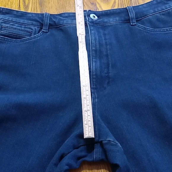 J.Jill WOMENS JEANS 14 DENIM Pants Preowned BLUE Faded Work High Rise Leggings - Picture 8 of 9